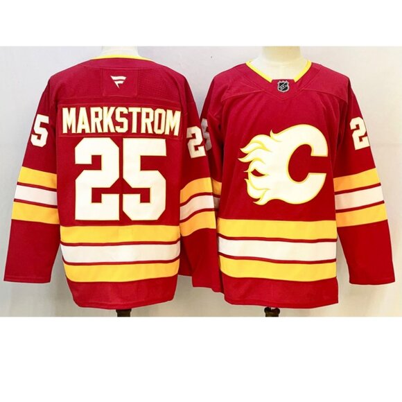 Mens Jacob Markstrom Red Stitched Jersey
